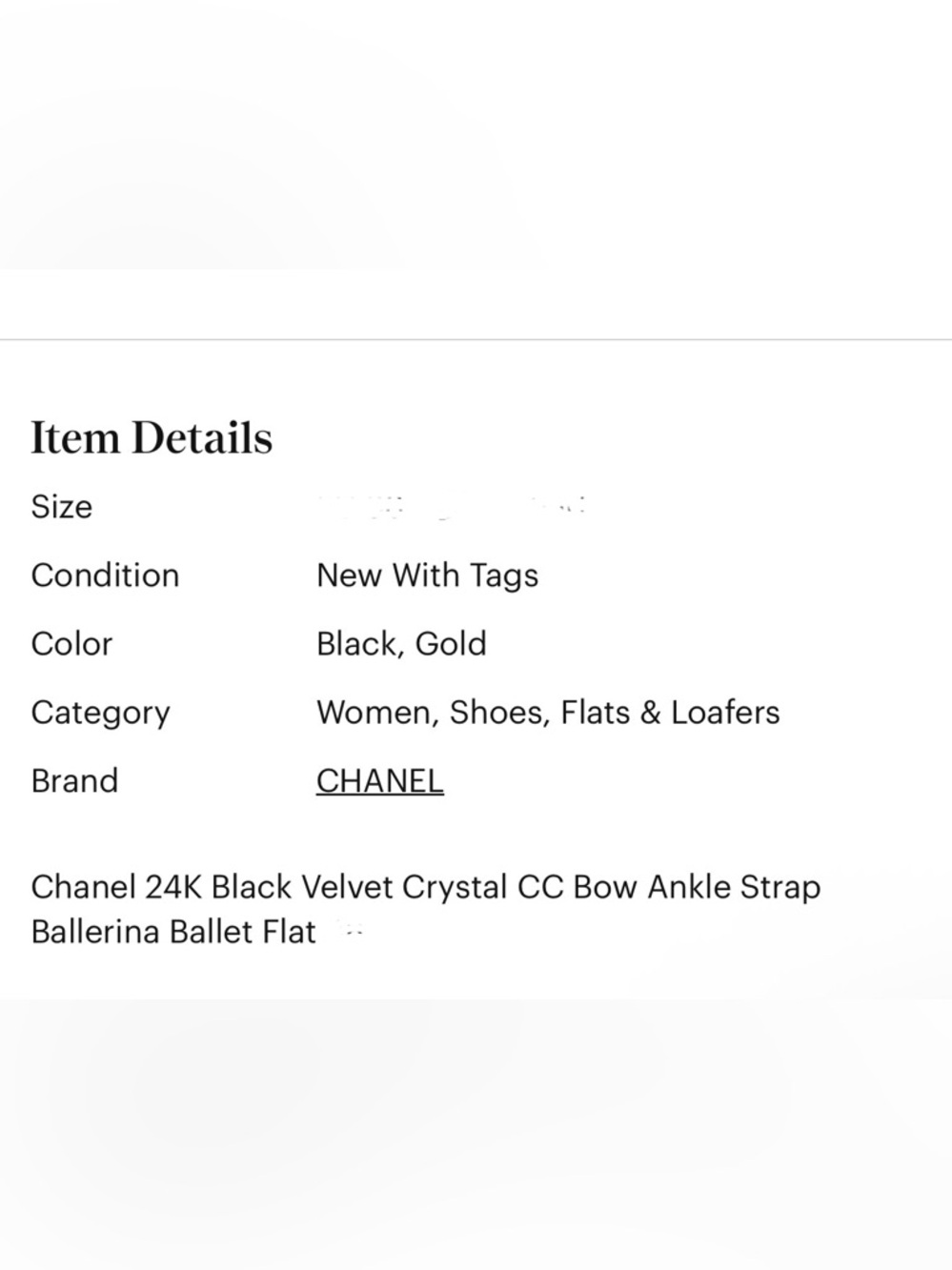 NWOT CHANEL 24K Black Velour Crystal CC-bow Embellished Ankle-Strap Flats 37 - Picture 13 of 16